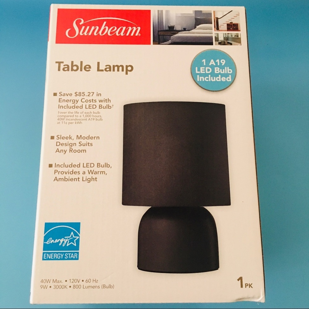 table lamp Led IN BLACK!! SAVES ENERGY!!!